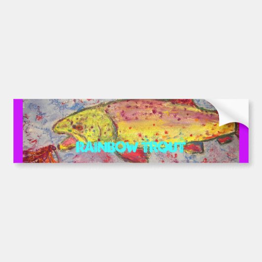 Kunst voor regenboogforel bumpersticker (Voorkant)