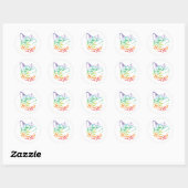 Kunst voor regenboogschieten ronde sticker (Vel)