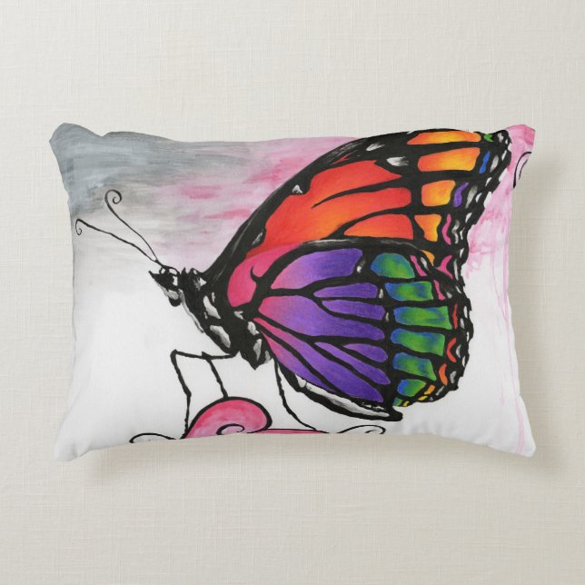 Kunst voor regenboogvorst decoratief kussen (Voorkant)