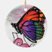 Kunst voor regenboogvorst keramisch ornament (Achterkant)