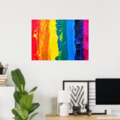 Kunst voor regenboogwanden (schilderstijl) poster (Thuiskantoor)