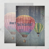 Kunst voor  retro-decor voor luchtballonnen in- en kaart (Voorkant / Achterkant)