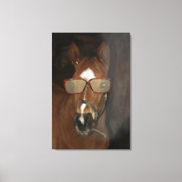Kunst voor roken van ciffar canvas met paarden afdruk