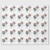 Kunst voor schattige eigendom van Bride en Groom Cadeaupapier (Vlak)