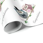 Kunst voor schattige eigendom van Bride en Groom Cadeaupapier (Rol Hoek)