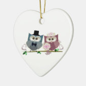 Kunst voor schattige eigendom van Bride en Groom Keramisch Ornament (Links)