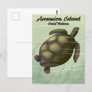 Kunst voor schildpadschildpad op het Zee van Ascen Briefkaart