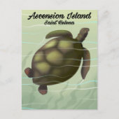 Kunst voor schildpadschildpad op het Zee van Ascen Briefkaart (Voorkant)
