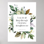 Kunst voor Scriptwand | Filippijnen 4:13 Poster (Voorkant)