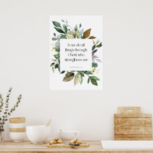 Kunst voor Scriptwand Filippijnen 4:13 Poster