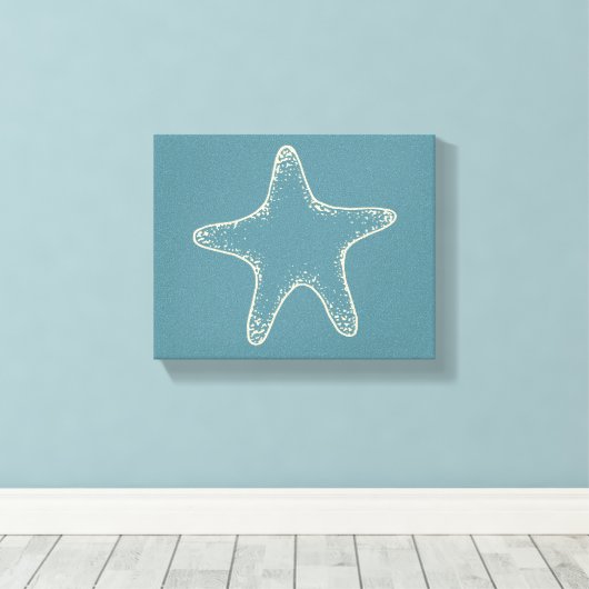 Kunst voor stervisstrand oceaan canvas afdruk (Insitu (Houten vloer))