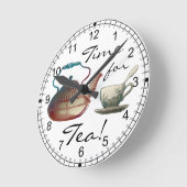 Kunst voor theepotten en theebekers ronde klok (Hoek)