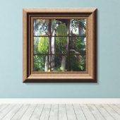 Kunst voor Tropisch Uitzicht met houtsnimeffect Canvas Afdruk (Insitu (Houten vloer))