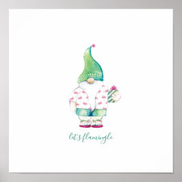 Kunst voor Tropische kerstWaterverf Poster