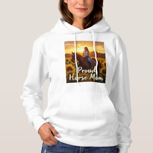 Kunst voor trotse paardenmoeders hoodie (Voorkant)