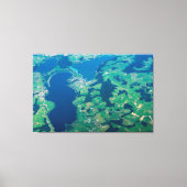 Kunst voor Uitzicht blauw groen geplateerd landcan Canvas Afdruk (Voorkant)