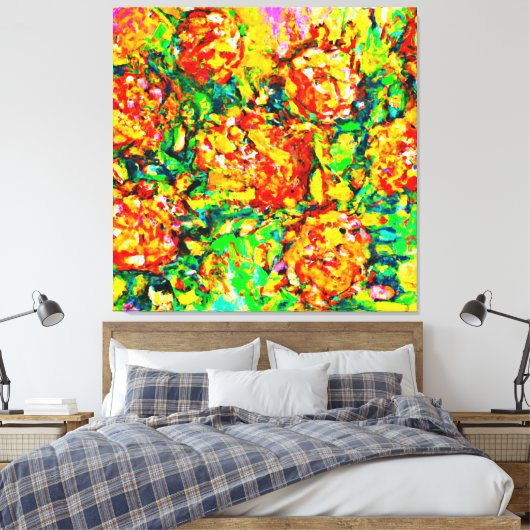 Kunst voor verse patronen canvas afdruk (Insitu (Slaapkamer))