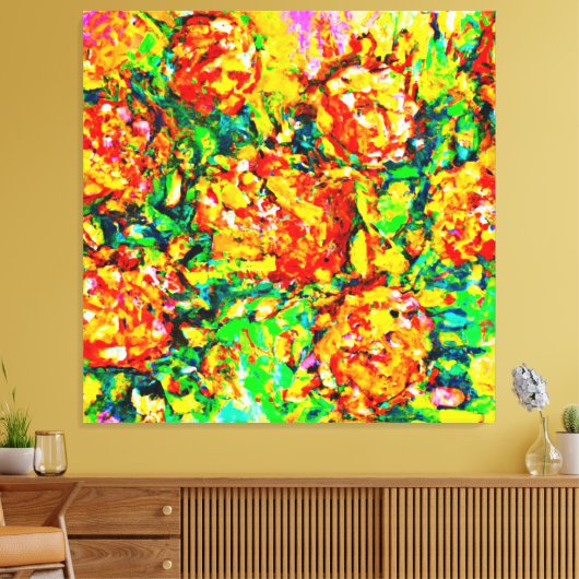 Kunst voor verse patronen canvas afdruk (Insitu (Woonkamer))