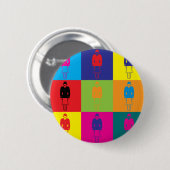 Kunst voor vliegende Pop Ronde Button 5,7 Cm (Voorkant /achterkant)