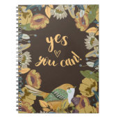 Kunst voor vogels en Floral Folk Notitieboek (Voorkant)