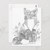 Kunst voor volwassen fox-dieren briefkaart (Voorkant / Achterkant)