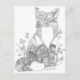 Kunst voor volwassen fox-dieren briefkaart