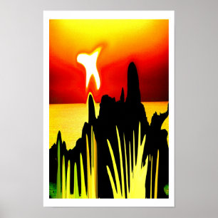 Kunst voor vrede bij het aanbreken van de dag poster