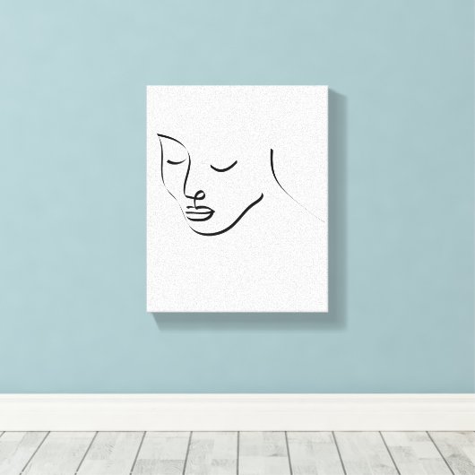 Kunst voor vrouwelijke Mode Canvas Afdruk (Insitu (Houten vloer))