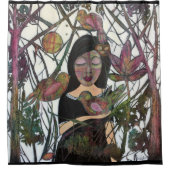 Kunst voor vrouwen en vogels douchegordijn (Voorkant)