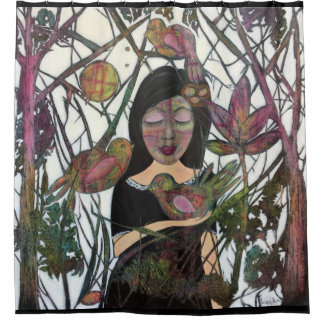 Kunst voor vrouwen en vogels douchegordijn