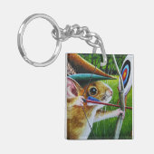 Kunst voor Waterverf van aartskamp Muis & Pijl Sleutelhanger (Voorkant Links)