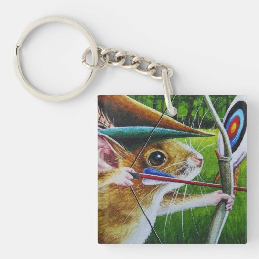 Kunst voor Waterverf van aartskamp Muis & Pijl Sleutelhanger (Voorkant)