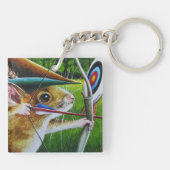 Kunst voor Waterverf van aartskamp Muis & Pijl Sleutelhanger (Achterkant)