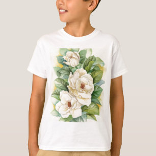Kunst voor Waterverf van magnolia Flower - Multi T-shirt