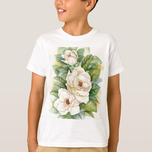 Kunst voor Waterverf van magnolia Flower - Multi T-shirt (Voorkant)