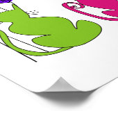 Kunst voor Waterverf van schildpadden Poster (Hoek)