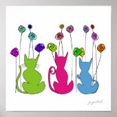 Kunst voor Waterverf van schildpadden Poster (Voorkant)