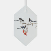 Kunst voor Waterverf van trekvogels of vrienden Glas Ornament (Voorkant Rechts)