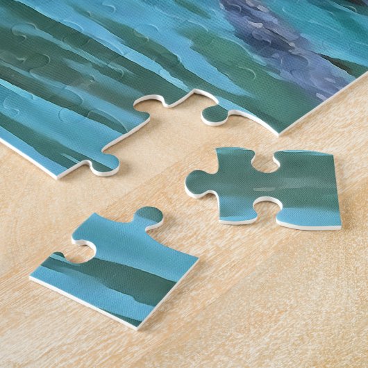 Kunst voor wilde dieren en Zeeen op het Loggerhead Legpuzzel (Zijkant)