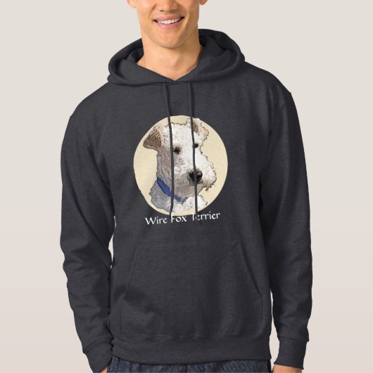 Kunst voor Wire Fox Terrier Hoodie (Voorkant)