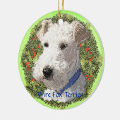 Kunst voor Wire Fox Terrier Keramisch Ornament (Links)