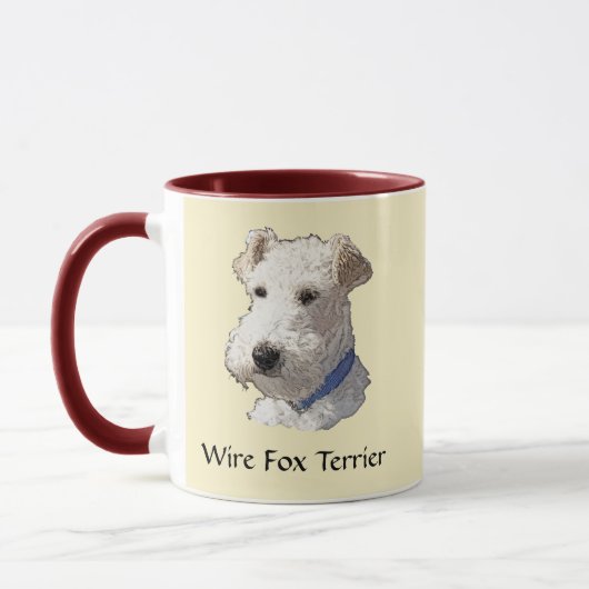Kunst voor Wire Fox Terrier Mok (Links)