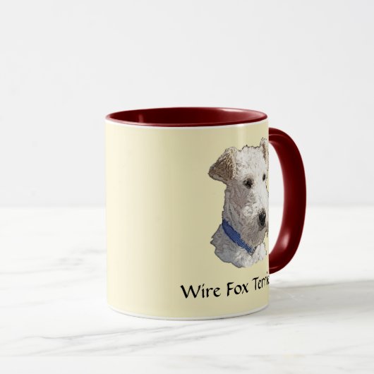 Kunst voor Wire Fox Terrier Mok (Voorkant rechts)