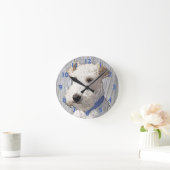 Kunst voor Wire Fox Terrier Ronde Klok (Huis)