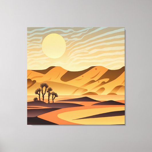 Kunst voor woestijnachtergrond canvas afdruk (Voorkant)