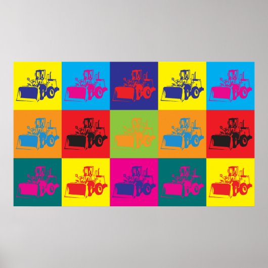 Kunst voor zware apparatuur Pop Poster (Voorkant)