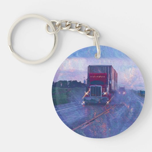 Kunst voor zware vrachtwagens voor vrachtwagenchau sleutelhanger (Voorkant)