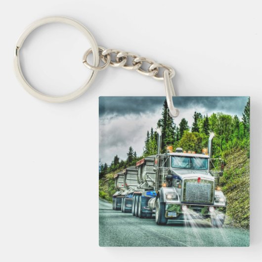 Kunst voor zware vrachtwagens voor vrachtwagenchau sleutelhanger (voorkant)