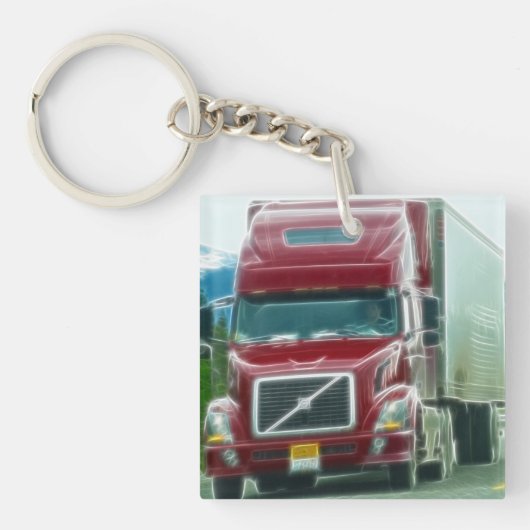 Kunst voor zware vrachtwagens voor vrachtwagenchau sleutelhanger (voorkant)