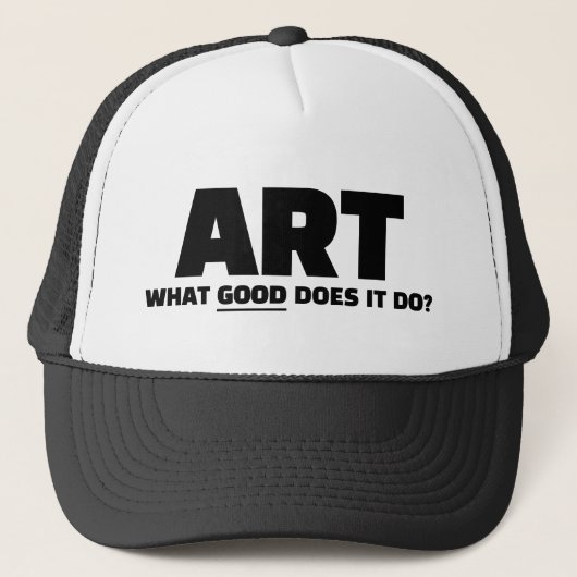Kunst vrachtwagenhoed trucker pet (Voorkant)